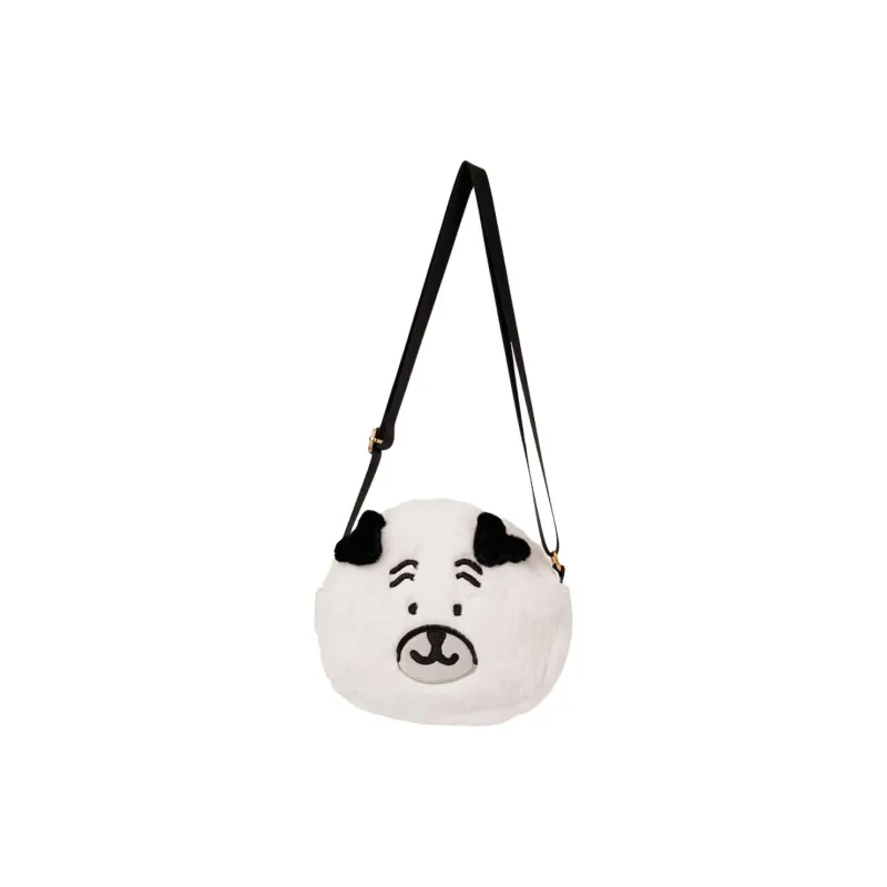MINISO Plush Crossbody Bag Regular Women's White-3