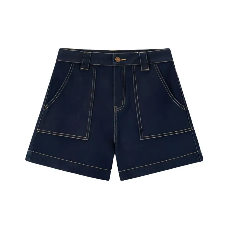 DEGAIA Denim Shorts Women's Navy Blue-0