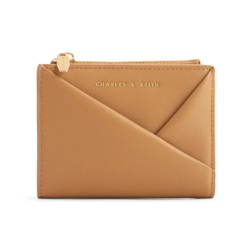 CHARLES&KEITH PU Wallet Women's Camel/Milk White