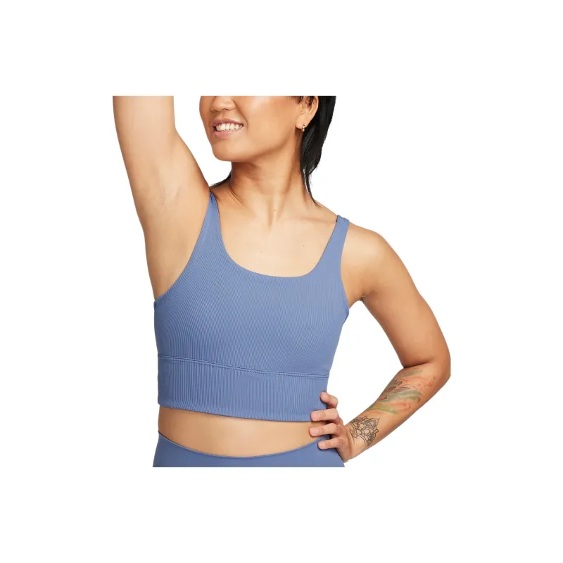 Nike Zenvy Rib Women's Light Support Non Padded Longline Sports Bra-0