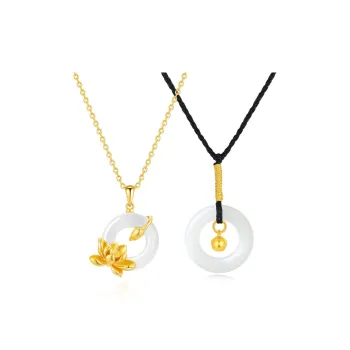 Master Kim White Jade Bodhi Necklaces Unisex