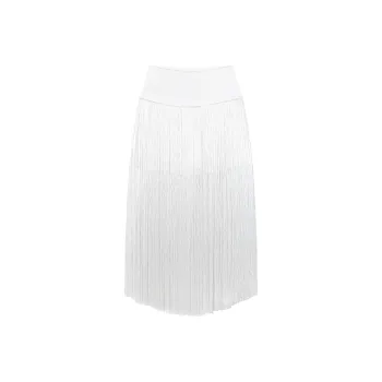 CARIEDO Casual Long Skirts Women's White