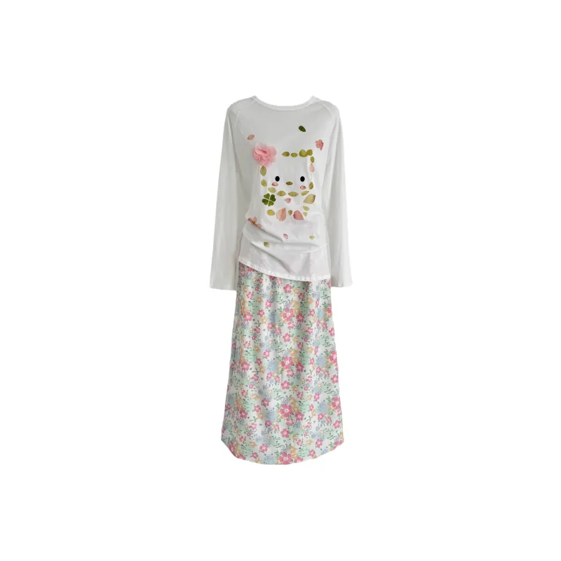 COMMA GIRL Two Piece Skirt Sets Women's-5