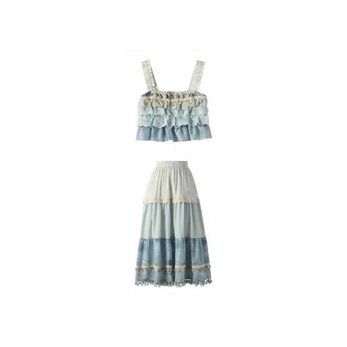 PLAY BUSH Skirt Set Women's Blue