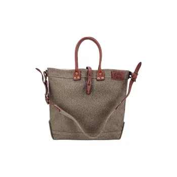 Alternative Country Vegetable Tanned Leather Handbag Unisex Khaki