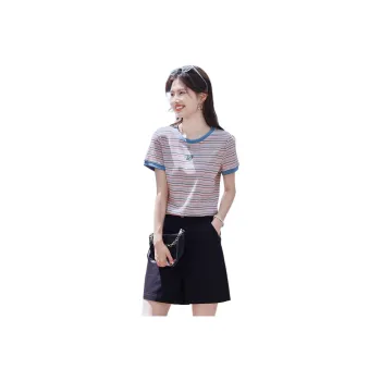 Still quiet T Shirts Women's Pink/Multicolor