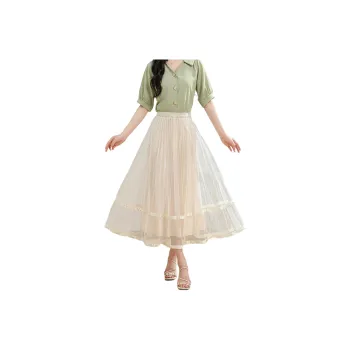 ORIGIN Casual Long Skirts Women's Ecru