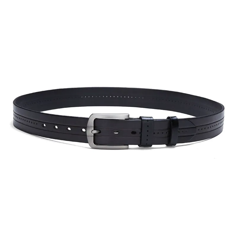 PIERRE CARDIN Top Grain Cow Leather Belts Men's Coffee/Brown/Black 3.8cm-14