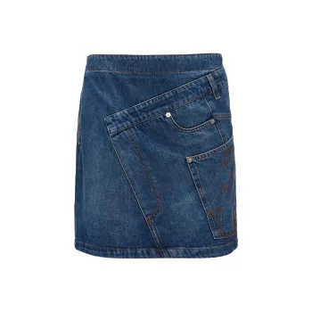 JW Anderson Twisted Denim Mini Skirt
