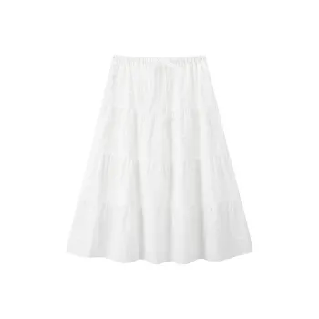 LEDIN Casual Long Skirt Women's Bright White