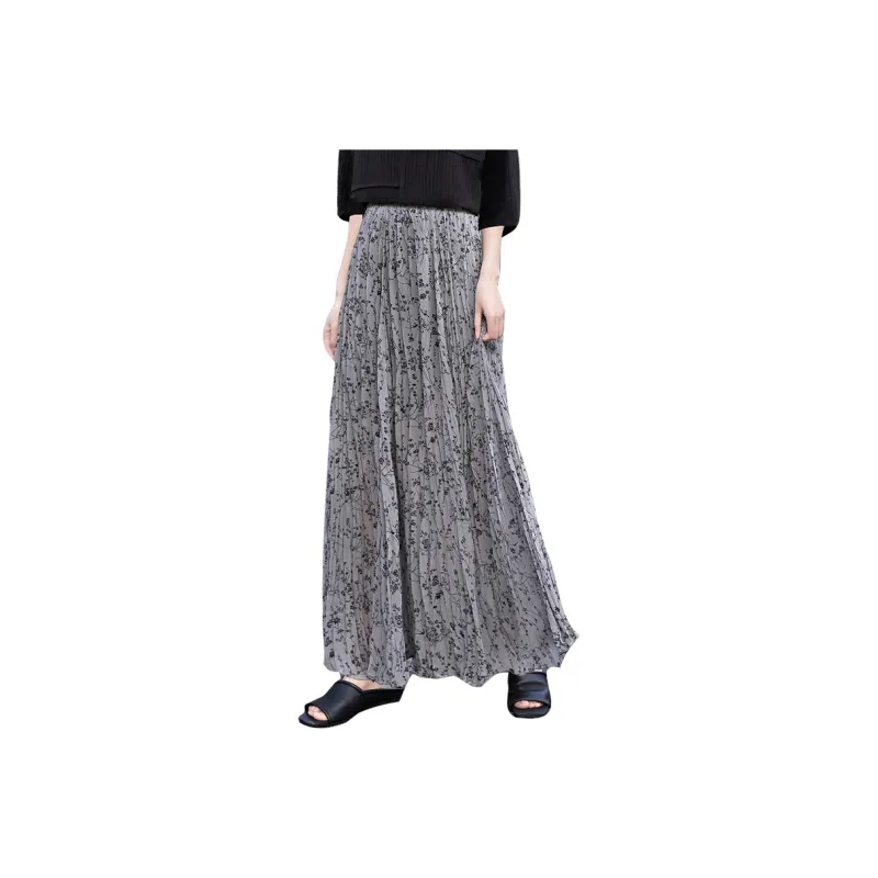 TOUCH Casual Long Skirt Women's Dark Gray-0