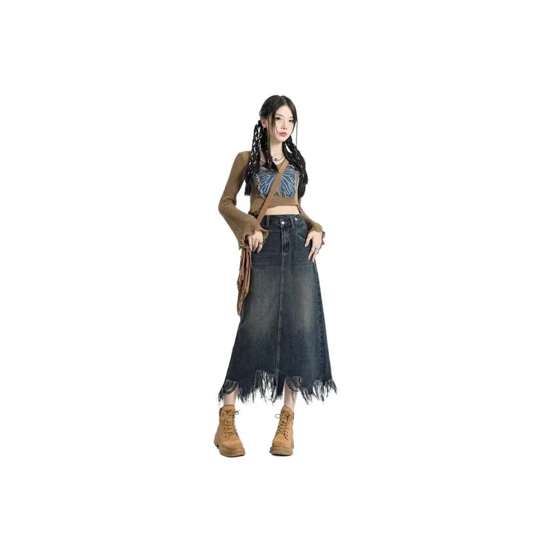 The New Age Family Denim Long Skirt Women's-0