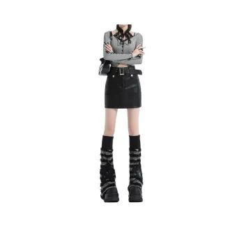 Concubine Zhu Leather Short Skirts Women's