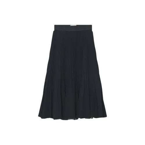 ARITZIA Wilfred New Twirl Pleated Skirt Casual Long Skirts Women's Dark Night Navy/Blackout Navy