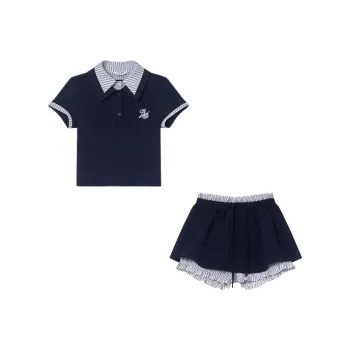 GLEE DIARY Skirt Set Women's Navy Blue