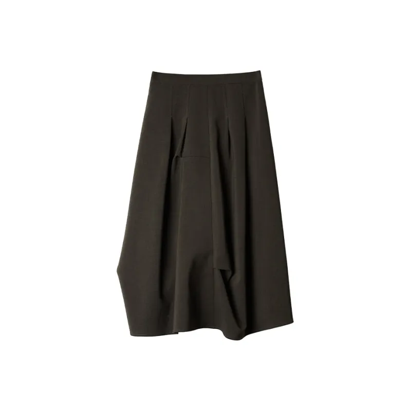 THE SEA LIFE Casual Long Skirt Women's Plain Qi-0