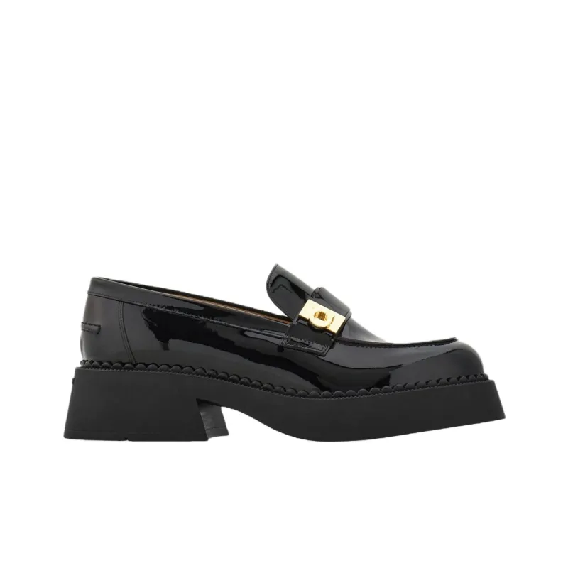 FERRAGAMO Hug Loafers Women's Black-1