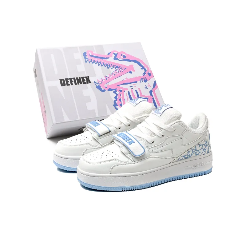 DEFINEX Low-Top Skateboard Shoes Unisex White-28