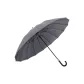 16-Rib Automatic Curved Hook Long Handle Umbrella Smoke Gray