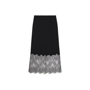 Anine Bing Amelie Lace trim Skirt