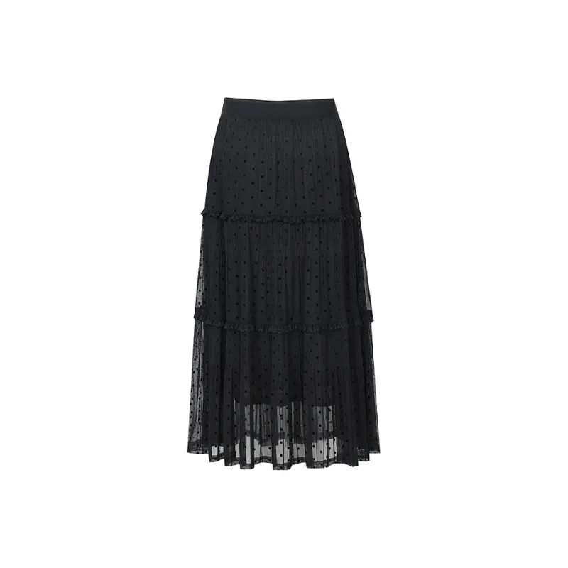 Firststation Casual Long Skirts Women's Black-0