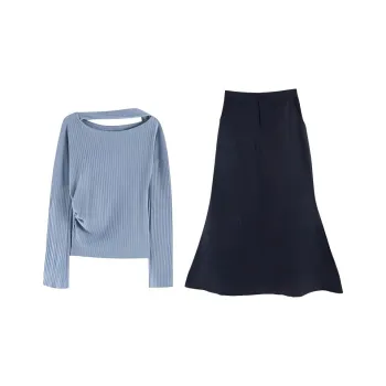 DOSOHEB Two Piece Skirt Sets Women's