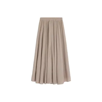 REAL EASY Casual Long Skirts Women's Khaki
