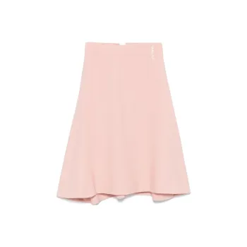 MARNI Logo Embroidered Flared Midi Skirt