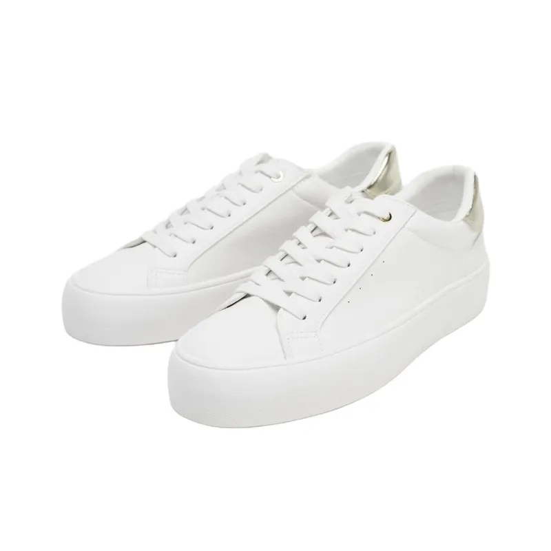 ZARA Low Top Skateboard Shoes Women's White-2