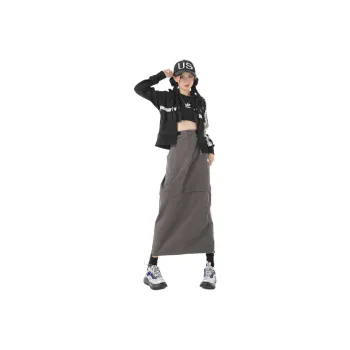 ZNZW Casual Long Skirts Women's Space Gray