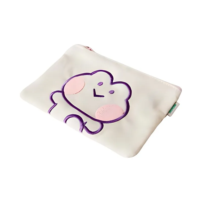 LINE FRIENDS Minini Cotton Earphone Case Storage Bag Unisex White/Purple/Pink-1