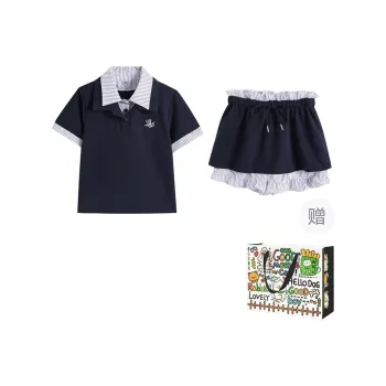 ZVJH Skirt Set Women's Navy Blue