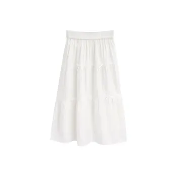 Love To Serve Casual Long Skirt Women's White
