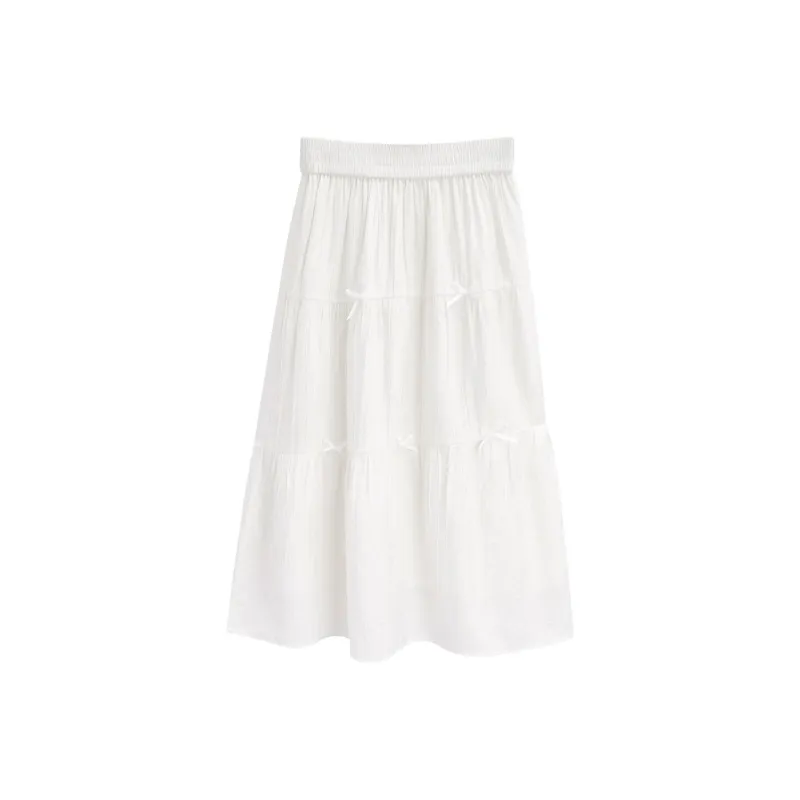 Love To Serve Casual Long Skirt Women's White-0