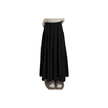 Ya Sheep People Casual Long Skirts Women's Black