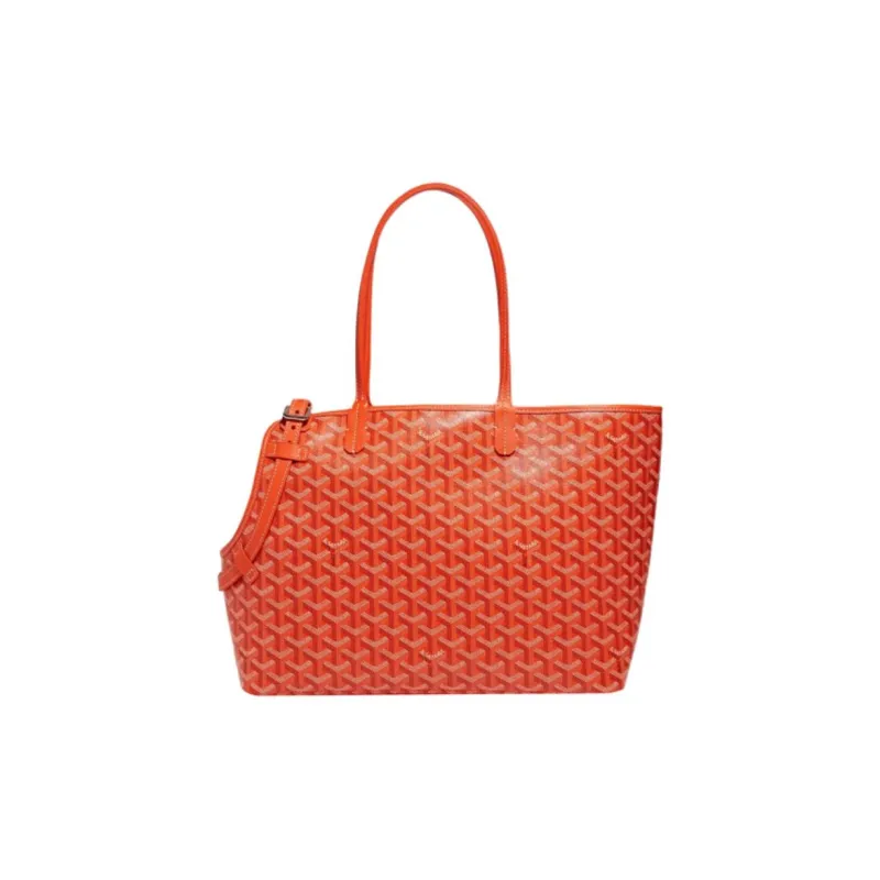 GOYARD Chien Gris Canvas With Leather Bag Accessories Unisex Orange-1