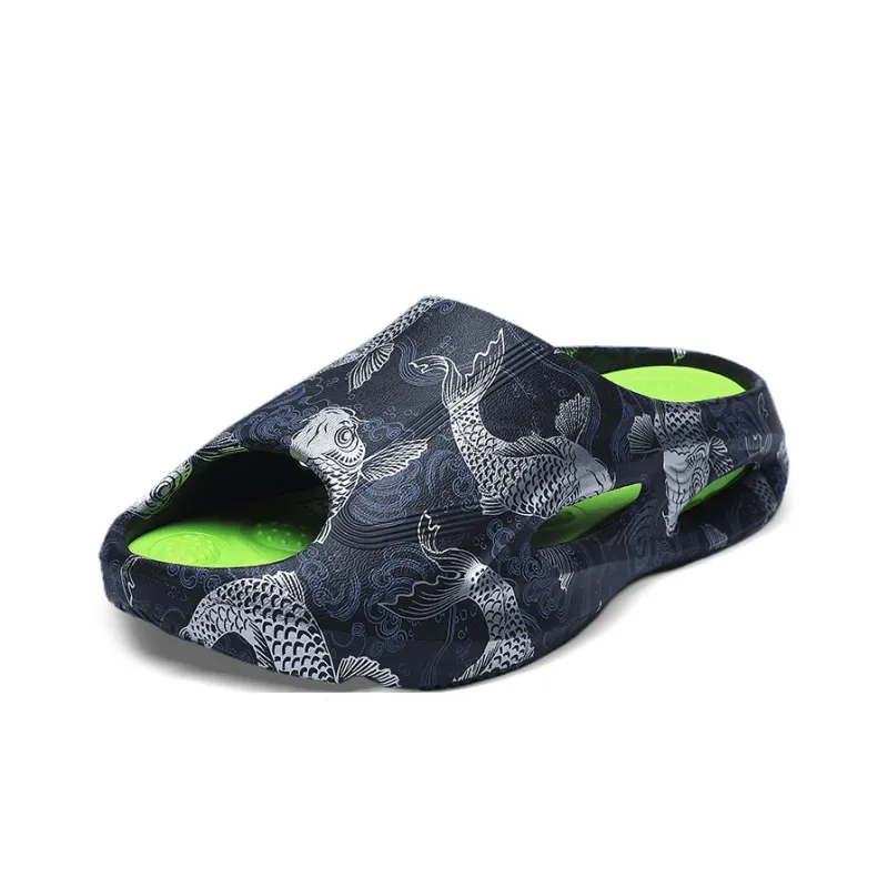 Colorful Creations EVA Quiet Slip Resistant Odor Resistant Abrasion Resistant Slide Slippers Men's Box-2