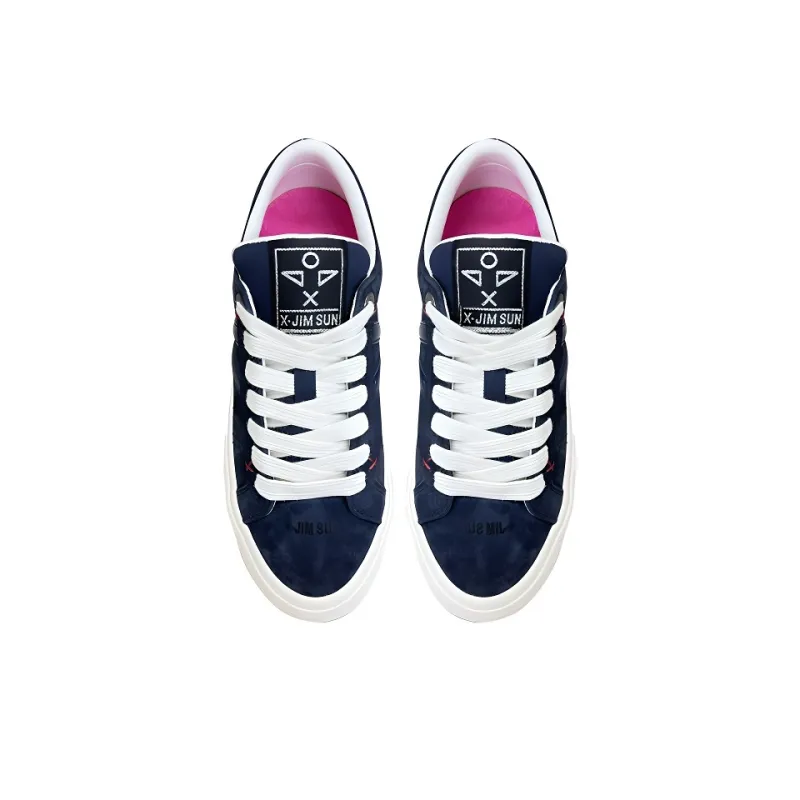 X JIMSUN The Support Is Non slip Low Top Skateboard Shoes Unisex Aurora Blue-1