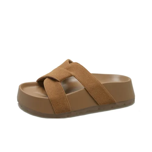 AJPAP Cut Out Woven Slip Resistant Odor Resistant Abrasion Resistant Slide Slippers Women's