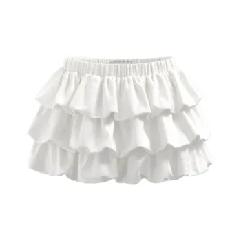 URBAN REVIVO Casual Short Skirts Women's Raw White