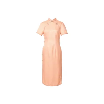 Clothes Cut By Time Cheongsam Women's Orange Red