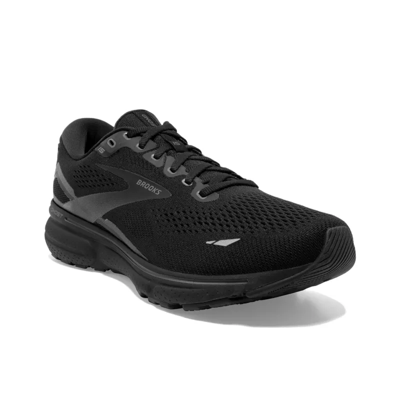 Brooks Ghost 15 Anti Slip Wear Resistant Low Top Running Shoes Men's Black-2