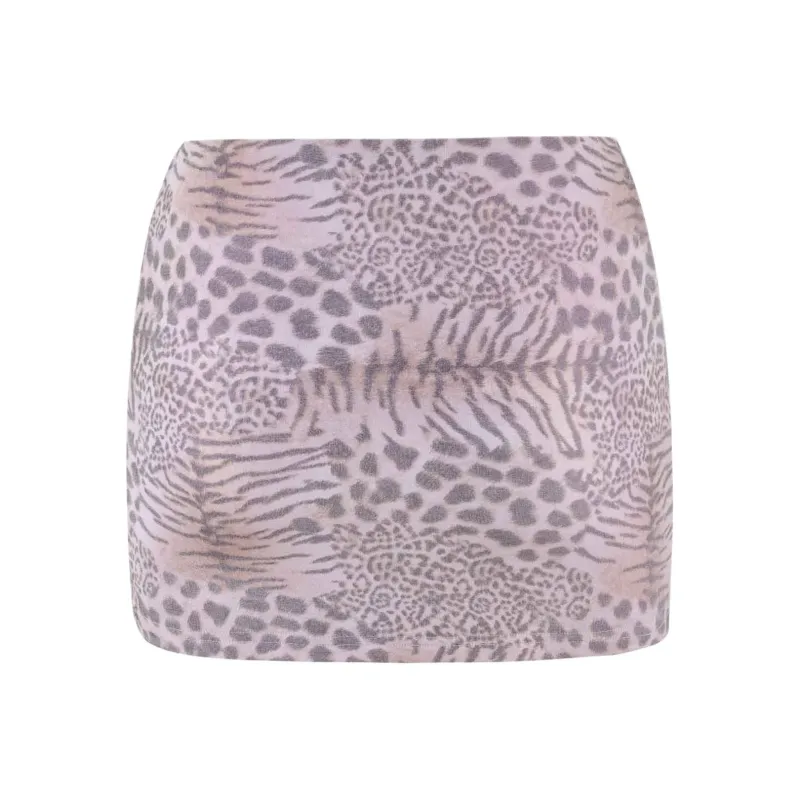 Tiger Mist EVANGELINE SKIRT Casual Short Skirts Women's Animal Multicolor-0