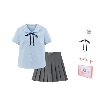 Tokyo Season Uniform Women's Two Piece Set Blue+Gray