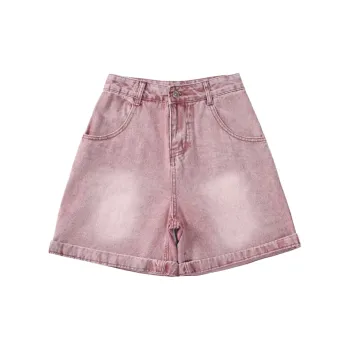 KEAB Denim Shorts Women's Washable Red
