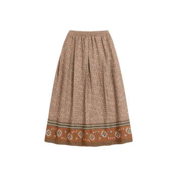 Valentino Casual Long Skirt Women's Ginger Orange