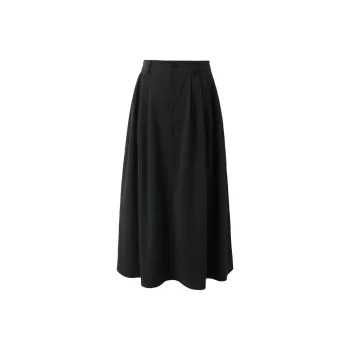 3COLOUR Casual Long Skirt Women's Classic Black