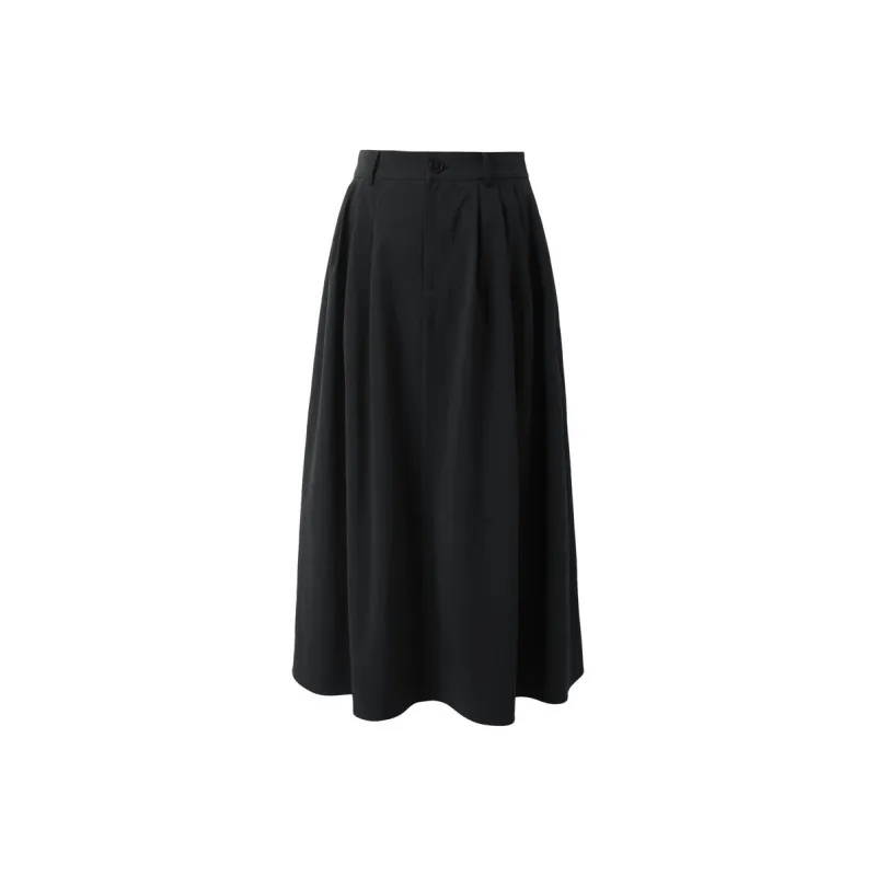 3COLOUR Casual Long Skirt Women's Classic Black-0