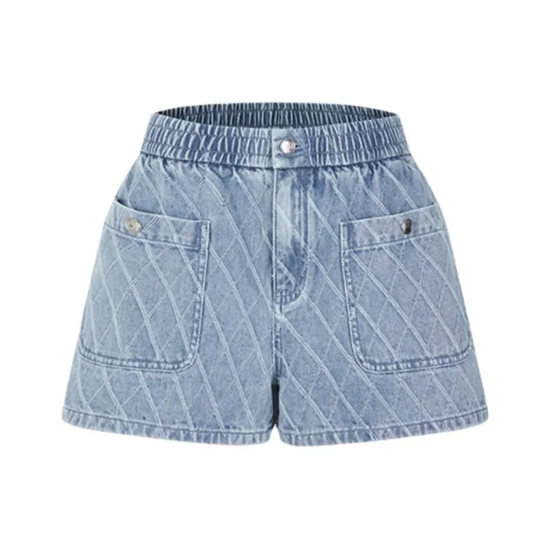 DEGAIA Denim Shorts Women's Light Denim Blue-0