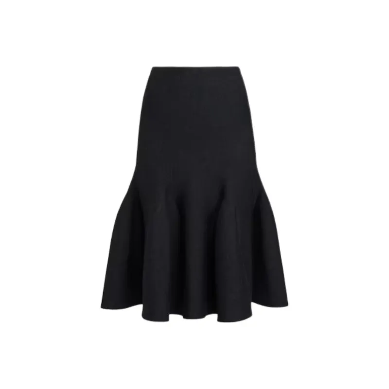 Alaia Godet Knit Midi Skirt-0